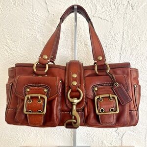 Rare Coach 65TH Anniversary Legacy Mandy Satchel Whiskey Style 10330